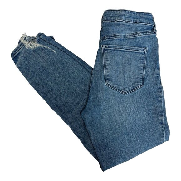 Old Navy Womens High Rise Distressed Jeans~Size 6~Blue Denim Destroyed  L9 08 - Picture 1 of 8